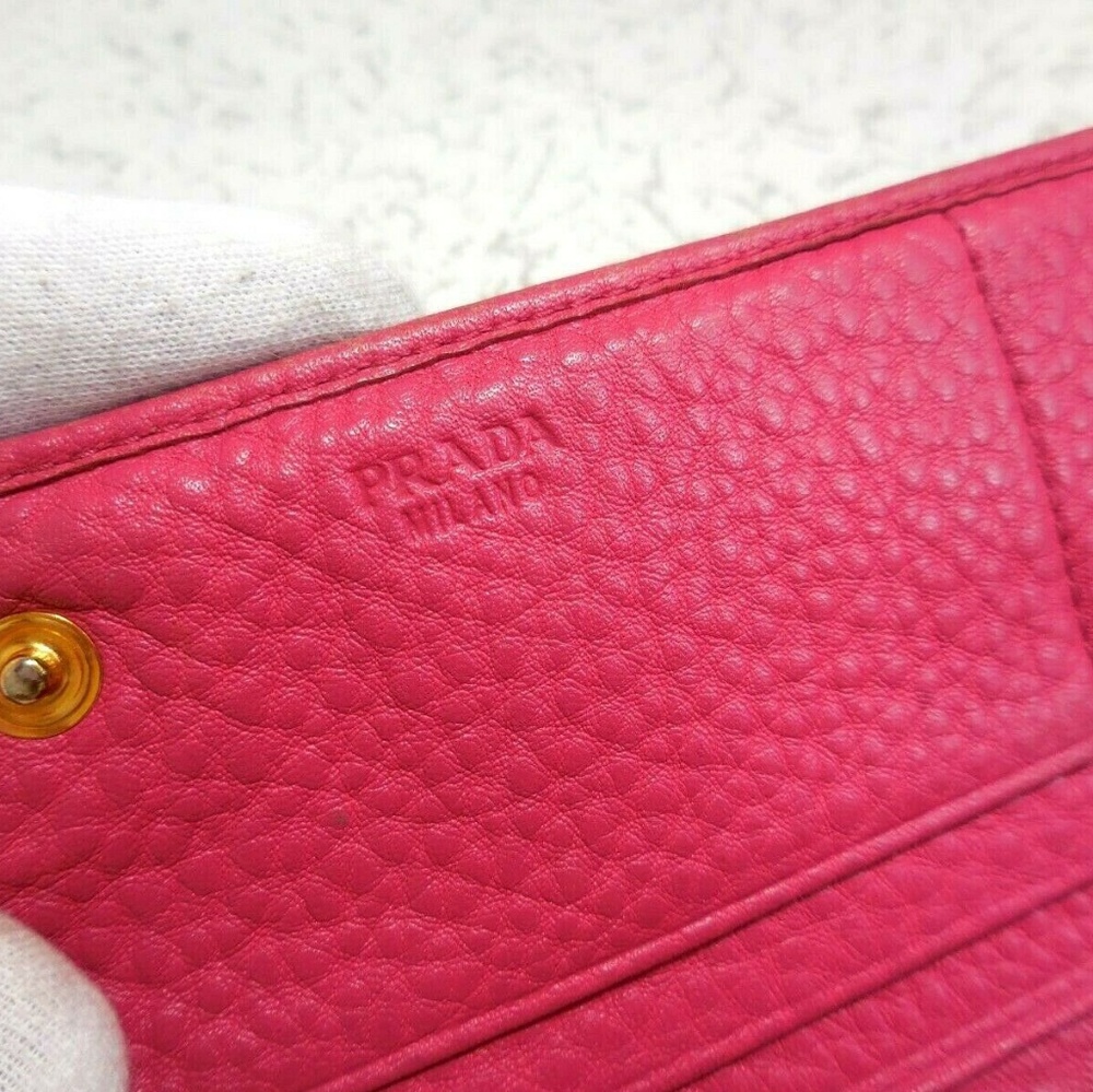 Prada Pink Leather Vitello Daino Wallet - Picture 8 of 8